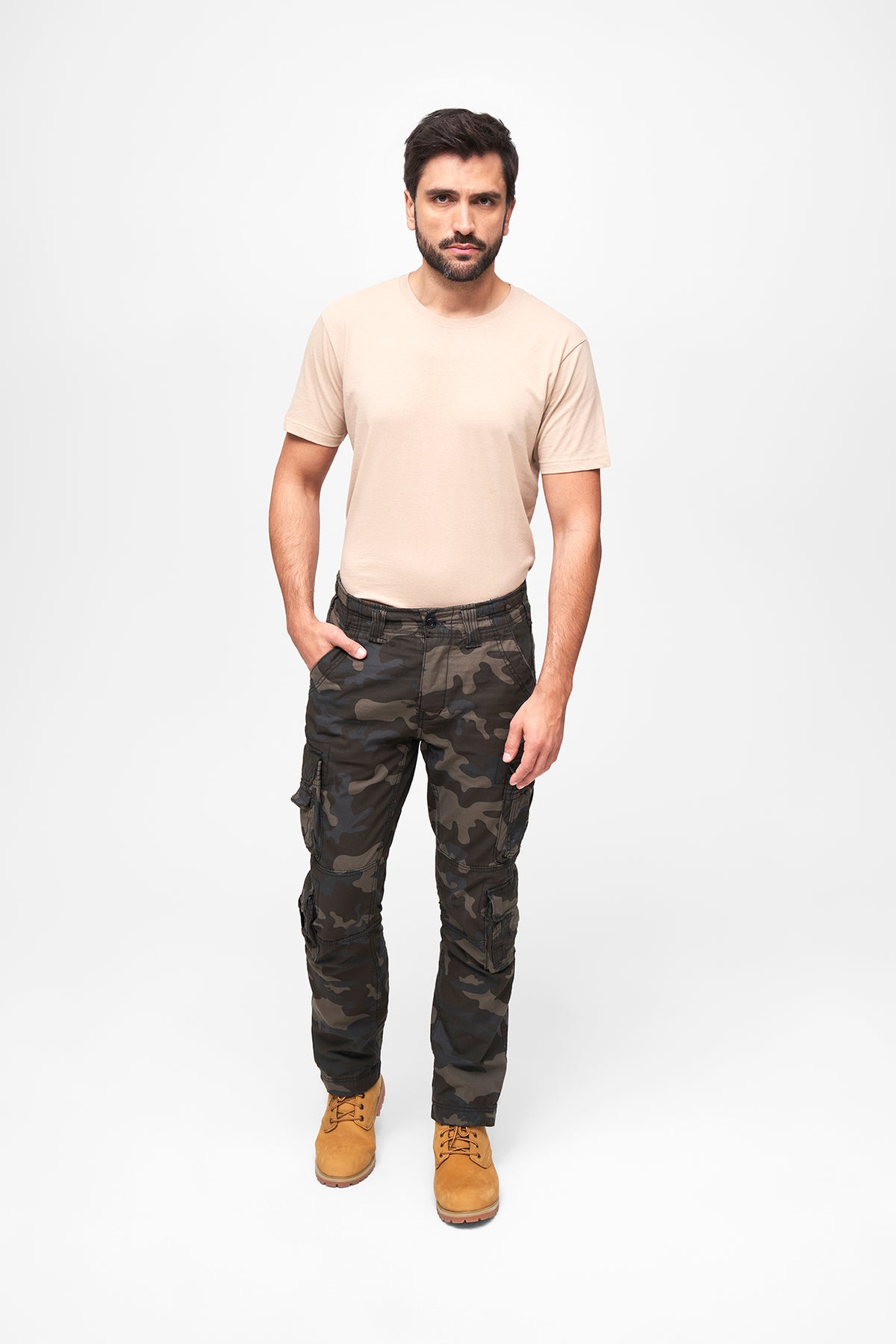 Brandit Pure Slim Fit nohavice, darkcamo