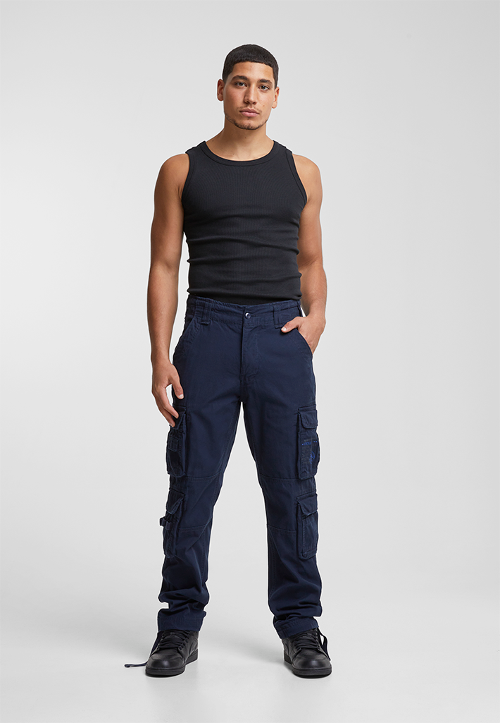 Brandit Pure Slim Fit nohavice, navy