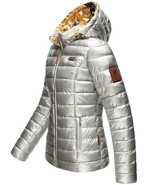 Navahoo Aurelianaa women's winter hooded jacket, silver