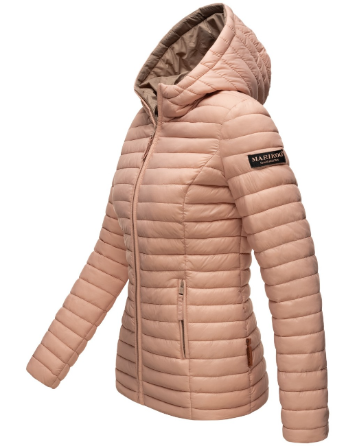 Marikoo ASRAA women's transitional jacket with hood, pink