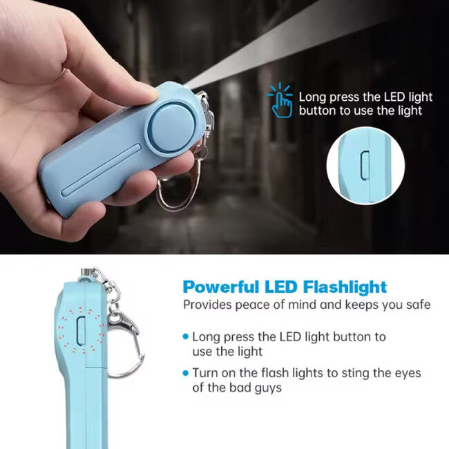 W&G SHIELD SOS личен аларм със LED светлина и издърпваща верига, черен
