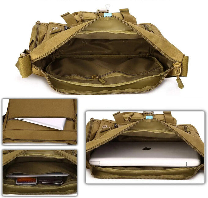 DRAGOWA Tactical Shrapnel тактическа чанта за рамо, CP черна