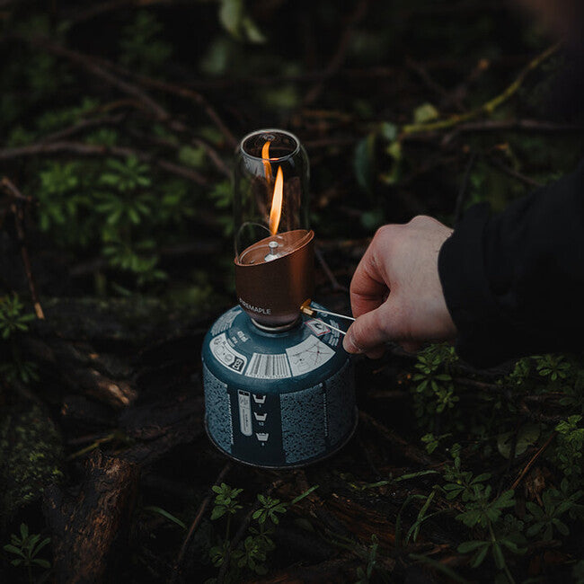 Fire Maple газова лампа с боросиликатно стъкло, червена