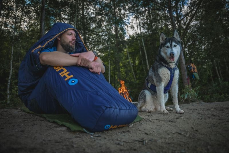 HUSKY Enjoy Long спален чувал, синьо-оранжев