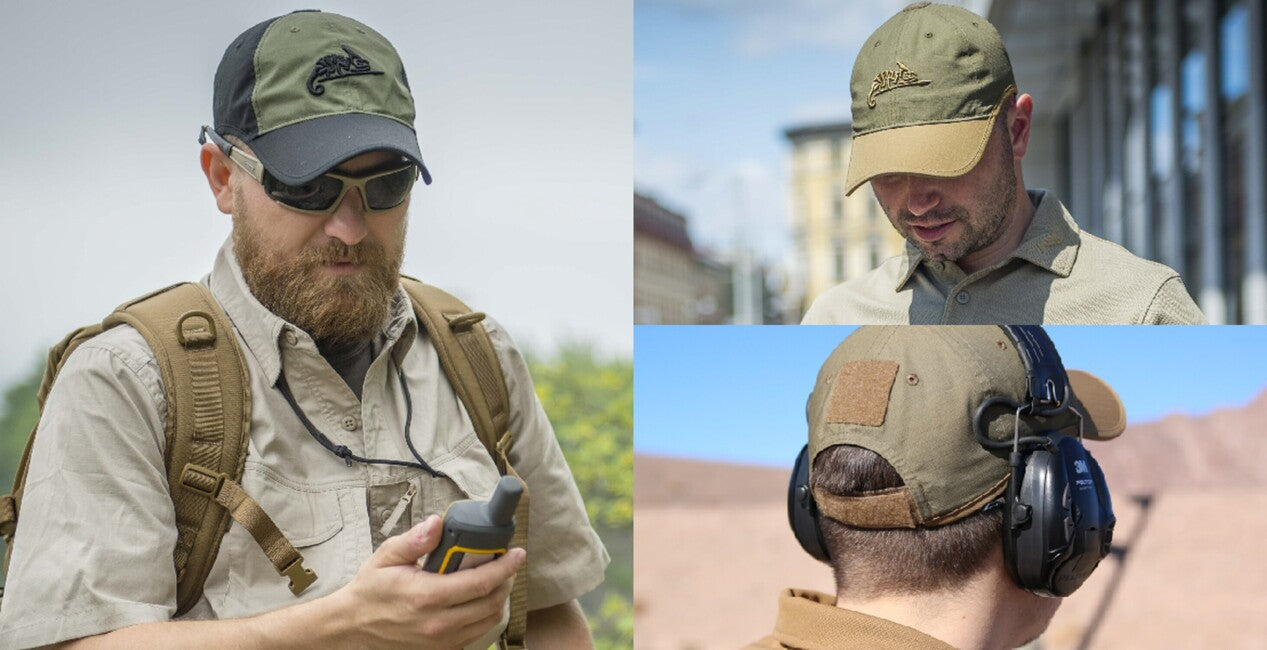Helikon-Tex шапка PolyCotton Ripstop с логото, черно / сенчесто сиво B