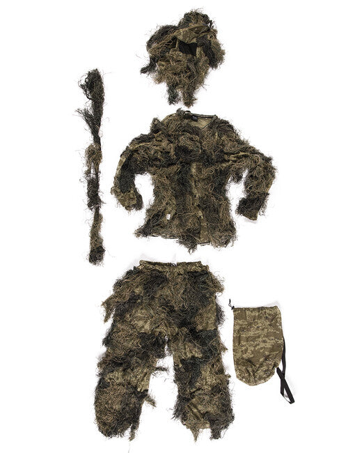Mil-Tec Ghillie 4-деллов костюм с огнезащитна обработка, горска
