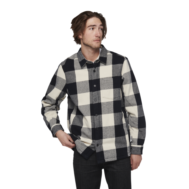 Black Diamond Project Lined Flannel фланелена риза мъжка, черно-офф бяло каре