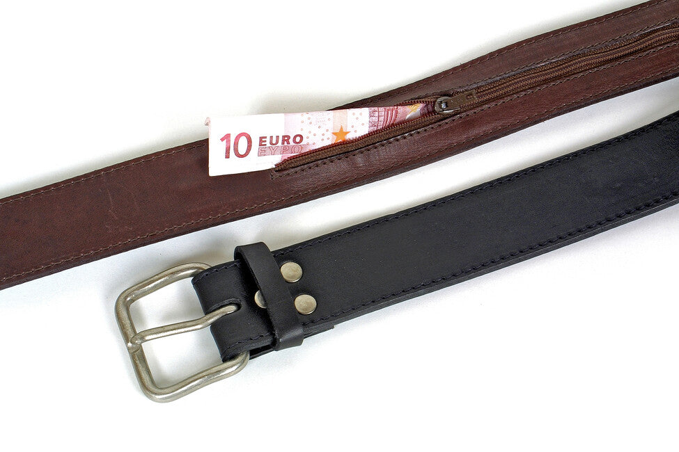 BasicNature Classic колан за пари, мока, 120 см