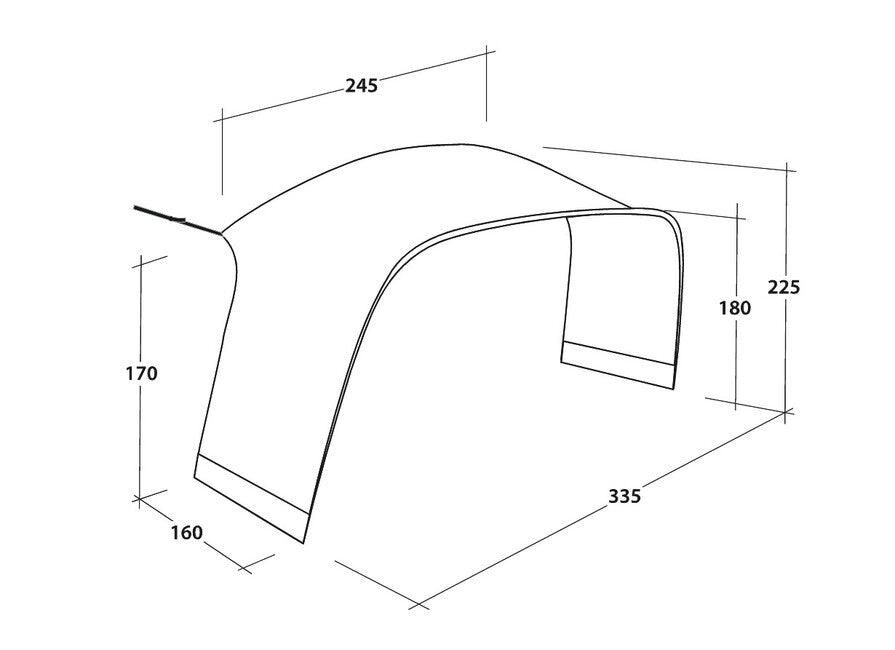 Outwell Air Shelter преносим прикрепляем към палатка козирка