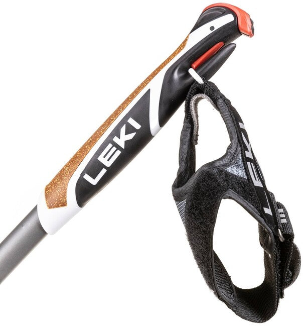 LEKI Spin Shark SL нордическа ходене палица, сребристо-сив-тъмен антрацит-лайм, 100 - 130 см