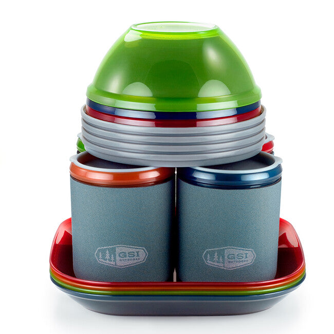 GSI Outdoors Infinity луксозен комплект съдове за 4 персони Multicolor Person Deluxe Tableset