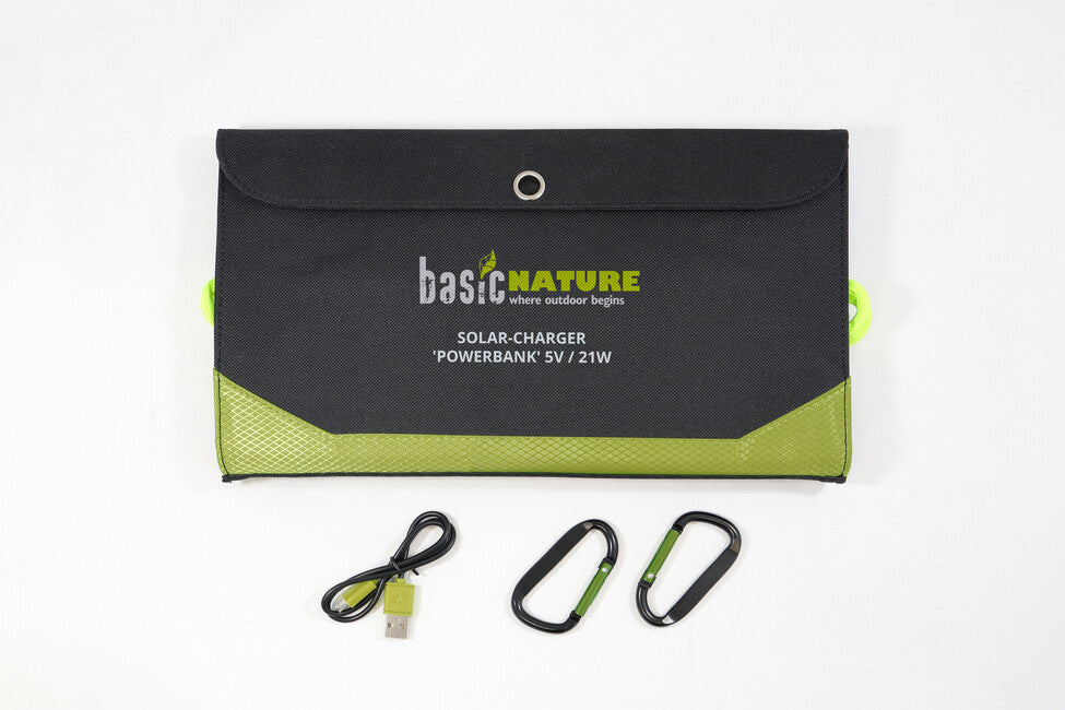 BasicNature Соларна зарядна станция Powerbank 5V / 21W
