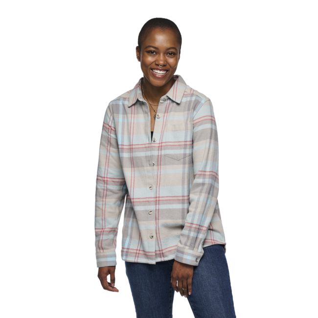 Black Diamond Project Flannel флане риза дамска, pewter-осигуряване синьо каре