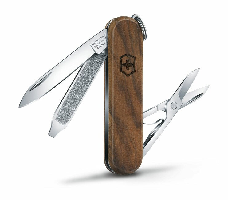 Victorinox Classic SD многофункционален нож Wood 58 mm, орехово дърво, 5 функции