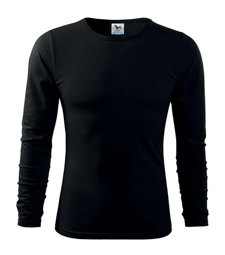 Malfini Fit-T тениска с дълъг ръкав 160g/m2, черна