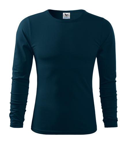 Malfini Fit-T тениска с дълъг ръкав 160g/m2, тъмносиня