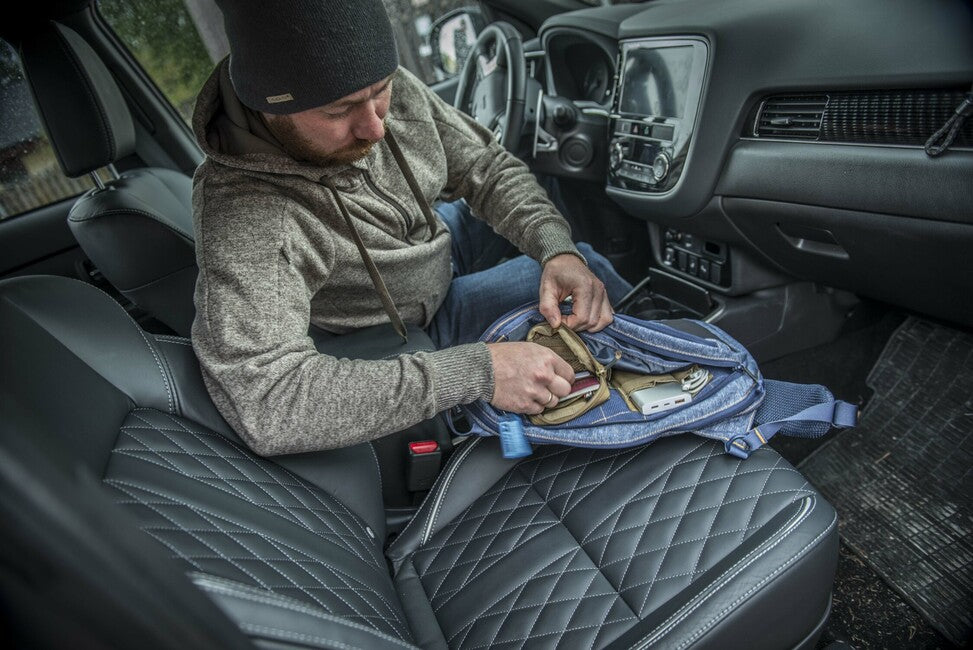 Helikon-Tex Covert суитшърт тактически с качулка (FullZip), Melange синьо