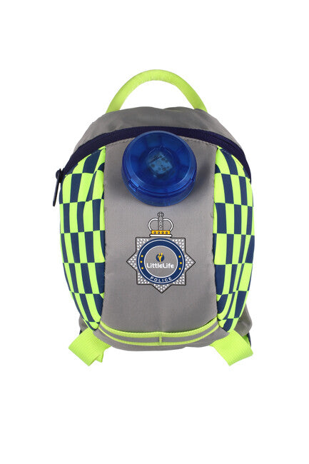 LittleLife Emergency раница за бебета Police, 2 L с мигащ фенер