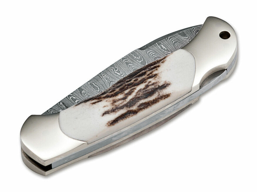 BÖKER® Junior Scout Spearpoint джобен нож 7 см, дамаск, рог