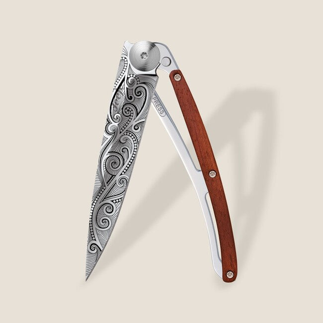 Deejo Tattoo Mirror сгъваем нож коралово дърво Pacific