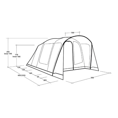 Outwell Sunhill 5 Air палатка за 5 човека