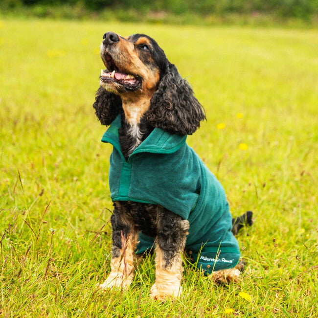 Mountain Paws Dog Robes халат за кучета, зелен, малък
