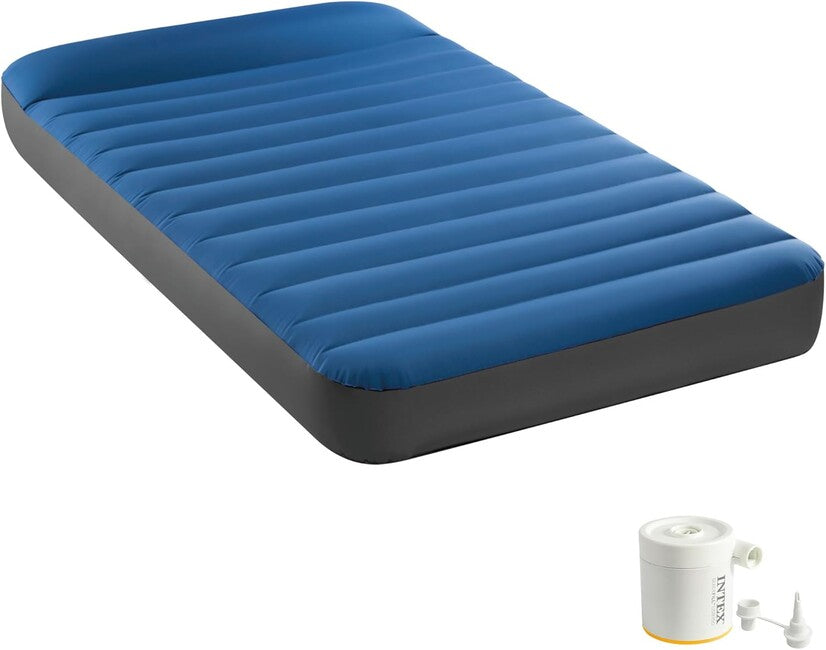Intex Twin Dura-Beam надуваем матрак за кампиране