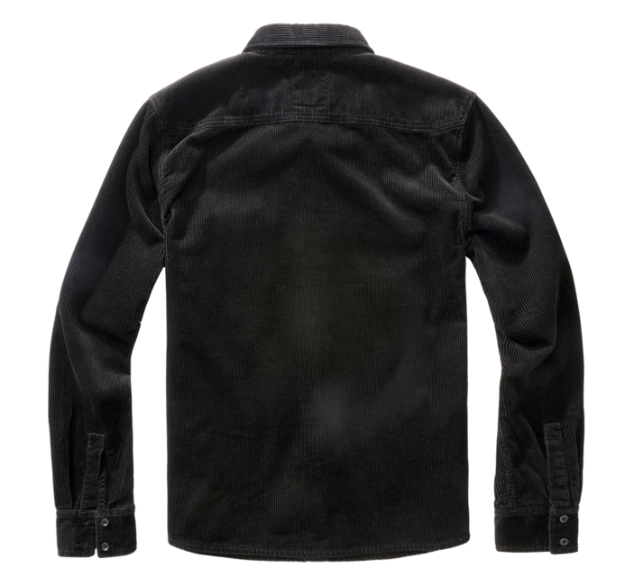 Brandit Classic Corduroy риза с дълги ръкави, черна