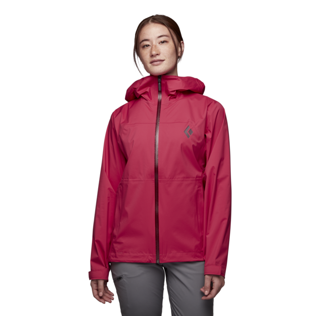 Black Diamond Stormline Stretch Rain Shell непромокаемо яке дамско, pomegranate