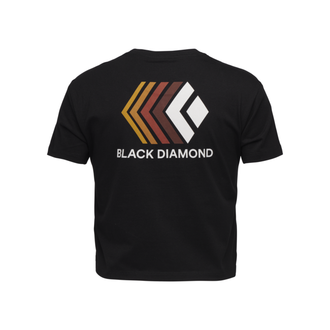 Black Diamond Faded crop тениска дамски с кратък ръкав, черна