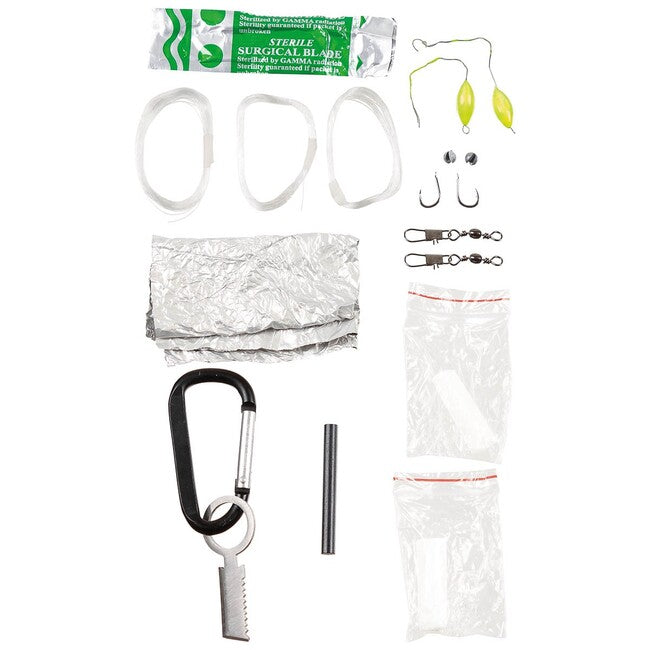 MFH Parachute Cord комплект за оцеляване, OD зелено/black