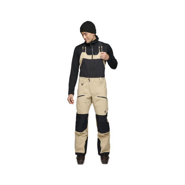 Black Diamond Recon Stretch Pro Bibs панталон мъжки с тракми, каки-опушено
