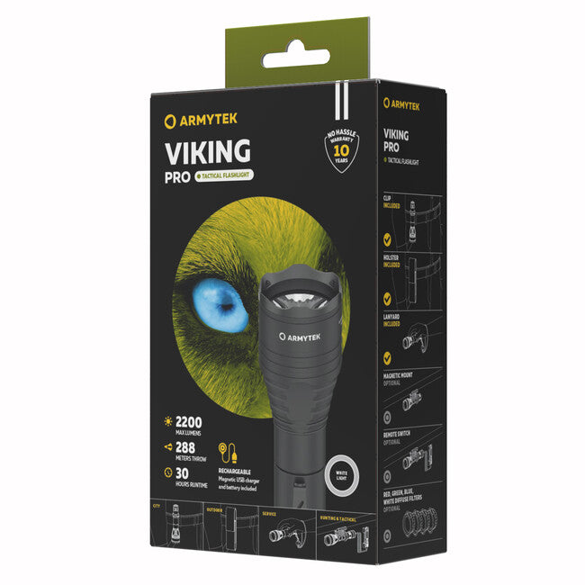 ArmyTek Viking Pro джобен фенер бяло LED захранване от акумулатор 2050 lm, 136 g