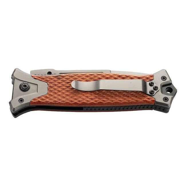 Herbertz Rattan джобен нож с една рука CNC фрезован ратан неръждаемо ковачество, 9,7cm