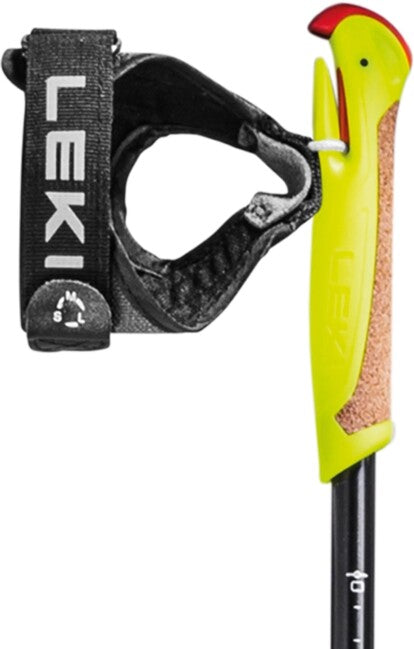 LEKI XTA 6.5 Vario Jr. ски щеки, черно-бяло-неоново жълта, 125 - 145 cm