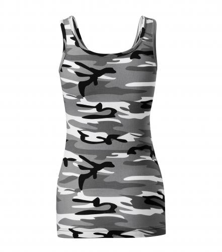Malfini Camouflage дамско потник 180g/m2, сив