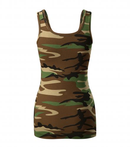 Malfini Camouflage дамски потник 180g/m2, кафяв