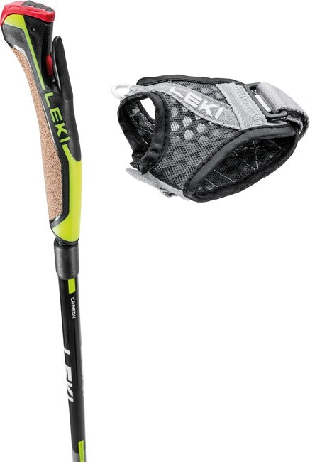 LEKI Speed Pacer Vario Nordic Walking палки, светлосива-черна-неонова жълта