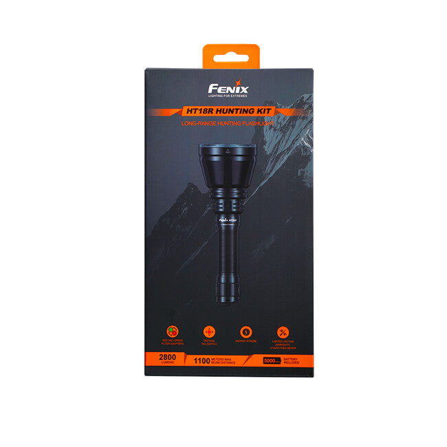 Fenix HT18R комплект лов фенер с кабелен превключвател AER-05 и монтаж на оръжие ALG-18 kit