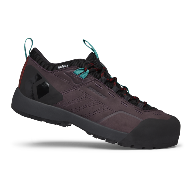 Black Diamond Mission Low Waterproof Approach кожени обувки дамски, mulberry-черно