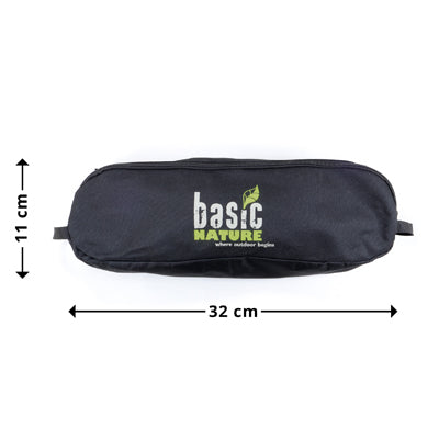 BasicNature Ultralight Low Rest сгъваемо кресло, черно