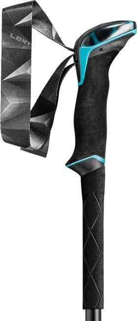 LEKI Makalu Lite AS туристически пръти, черна-тъмен антрацит-петролейна, 100 - 135 cm