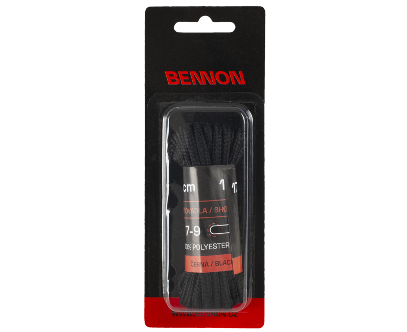 BENNON Laces черно Box шнурки за обувки 170 см