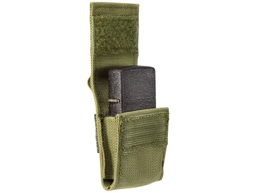 Zippo Black Crackle комплект тактически калъф + запалка, зелено