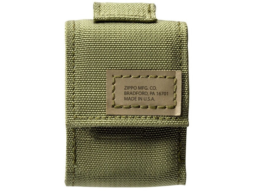 Zippo Black Crackle комплект тактически калъф + запалка, зелено