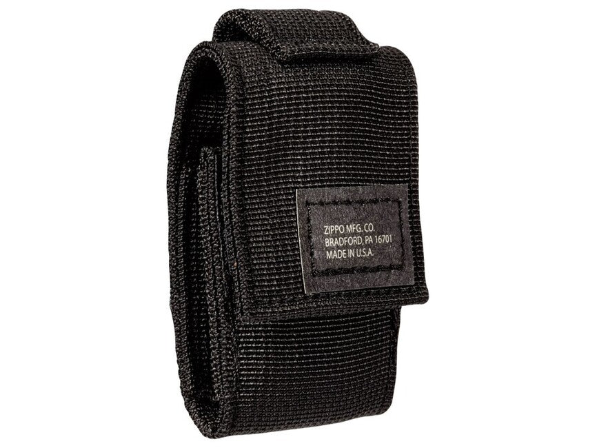 Zippo Black Crackle комплект тактически калъф + запалка, черен