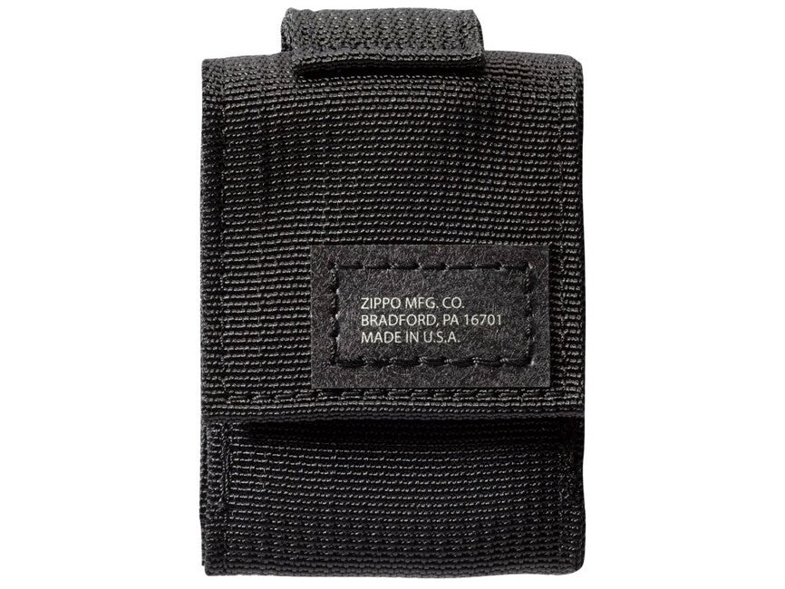 Zippo Black Crackle комплект тактически калъф + запалка, черен