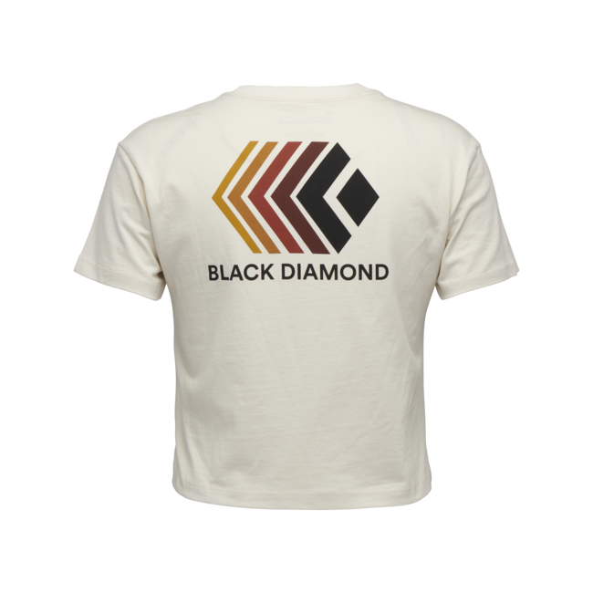 Black Diamond Faded crop тениска дамски с кратък ръкав, кремав