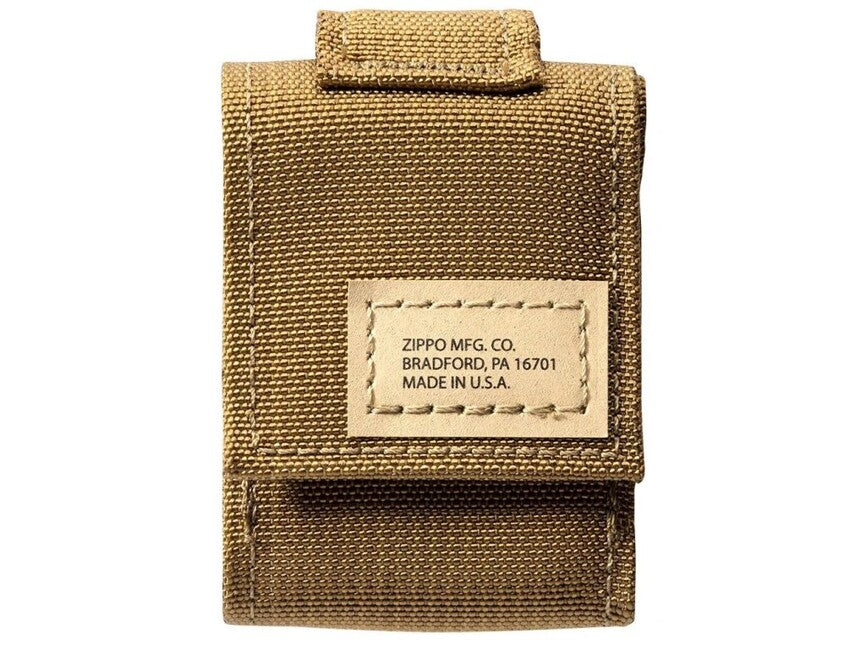 Zippo Black Crackle комплект тактически калъф + запалка, кафяво