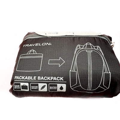 Travelon Packable сгъваема дневна раница 18 L, черна